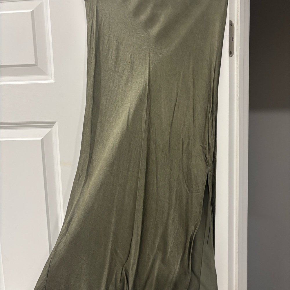Rails Olive Green Midi Skirt